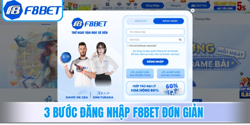 3 bước đăng nhập F8Bet đơn giản để bắt đầu chơi game
